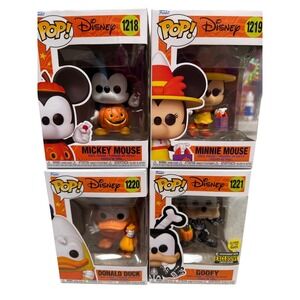 Funko Pop! Disney Halloween‎ Mickey Mouse, Minnie, Donald & Goofy - Set of 4 NIB